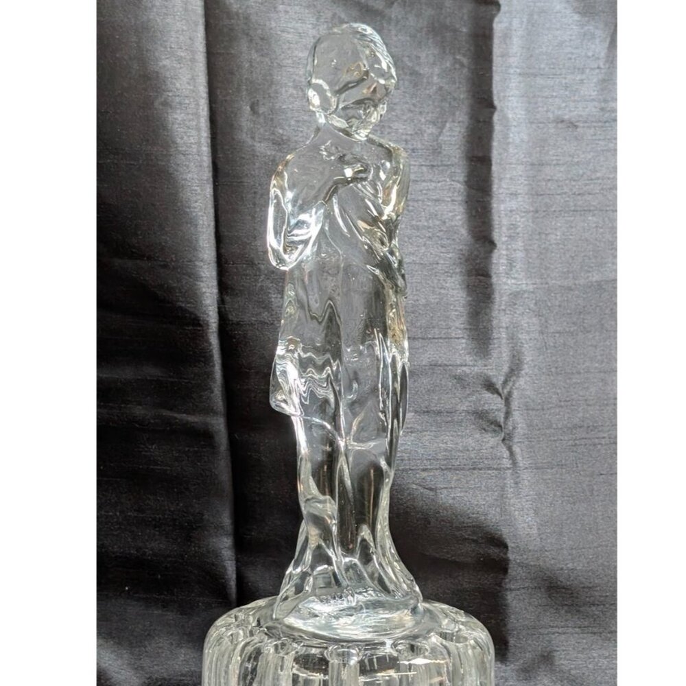 Vintage Cambridge Glass Elegant Draped Lady Flower Frog 8 1/4"H
